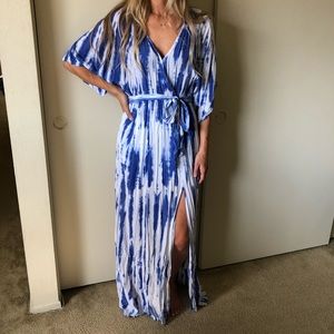 Lulu’s blue tie dye maxi dress